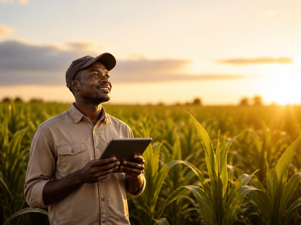 Producteur dans son exploitation agricole